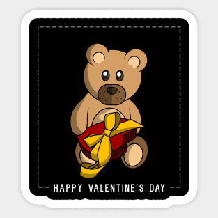 Happy Valentine's Day - Teddy bear with a heart Sticker